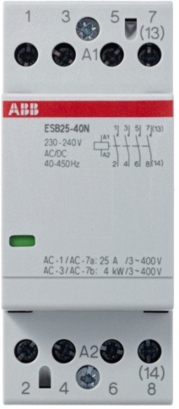 Модульный контактор ABB ESB25 4НО 25А 230В AC/DC, 1SAE231111R0640 в Казани