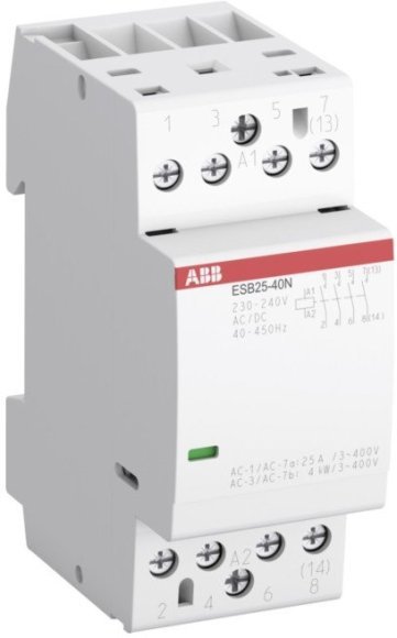Модульный контактор ABB ESB-N 1НО+3НЗ 25А 110В AC/DC, 1SAE231111R0413 в Казани