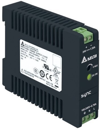 DRS-5V50W1NZ Uвх ном = 1х220В AC или 120-375В DC, Uвых = 5В, I нагрузки макс = 5,00 А, 25Вт, в пластиковом корпусе, NEC 2-ого класса, без выхода DC OK в Казани