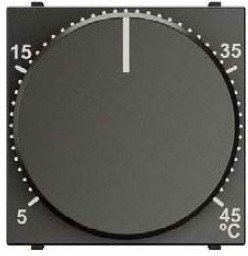 Термостат для теплого пола ABB ZENIT, с датчиком, скрытый монтаж, антрацит, 2CLA224030N1801 в Казани