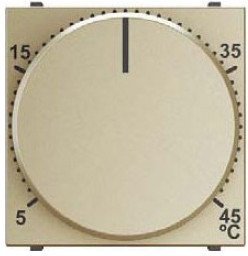 Термостат для теплого пола ABB ZENIT, с датчиком, скрытый монтаж, шампань, 2CLA224030N1901 в Казани