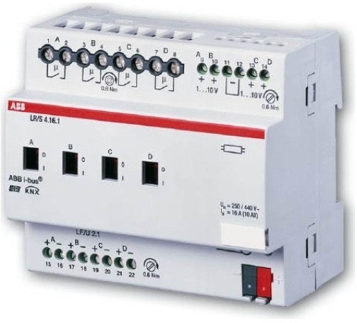 LR/S4.16.1 Светорегулятор ЭПРА 1-10B с контролем освещённости, 4-канальный, 16A, 2CDG110088R0011 в Казани