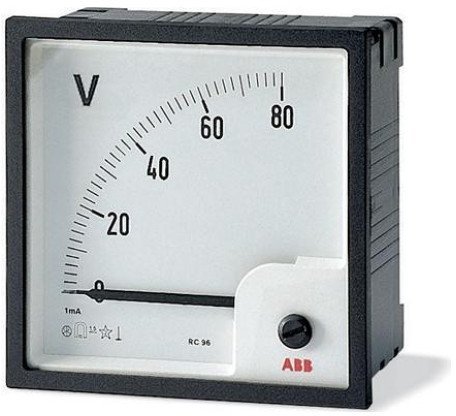Вольтметр щитовой ABB ELC 500В AC, аналоговый, кл.т. 1,5, 2CSG112220R4001 в Казани