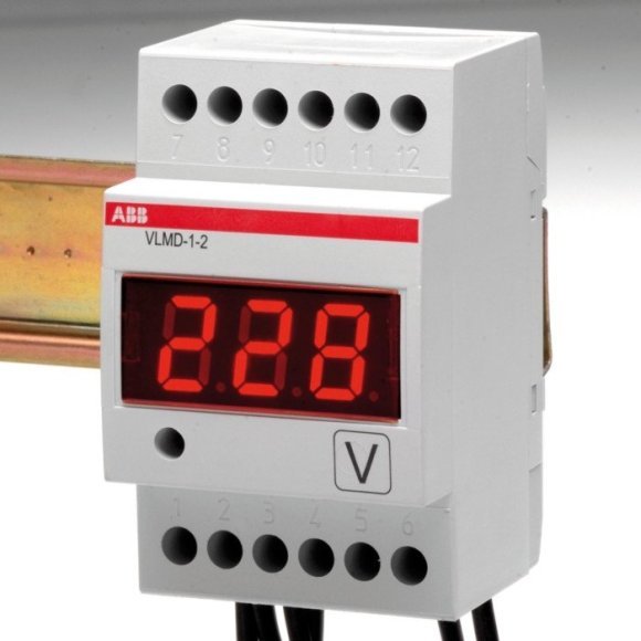 Вольтметр щитовой ABB ELC 600В AC/DC, цифровой, кл.т. 0,5, 2CSM110000R1011 в Казани