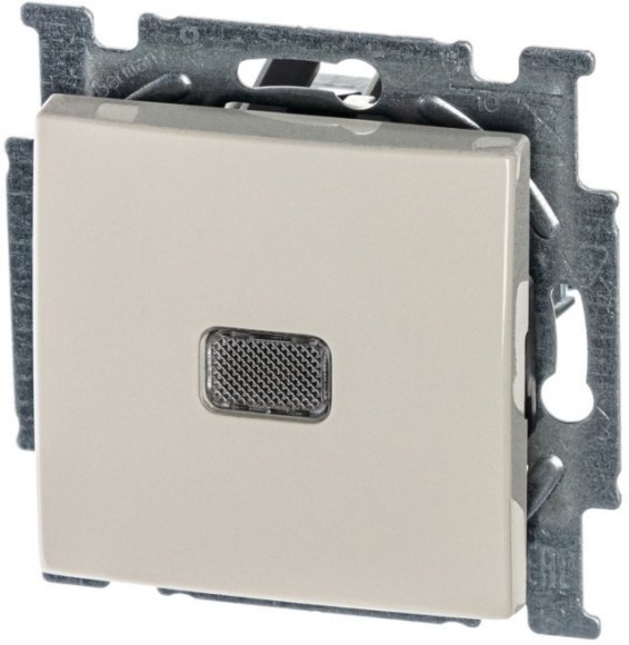 Выключатель 1-клавишный ABB BASIC55 с подсветкой, скрытый монтаж, слоновая кость, 2CKA001012A2156 в Казани
